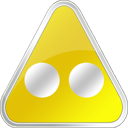 Yellow Flickr White Icon 128x128 png